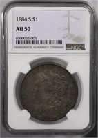 1884-S Morgan Dollar NGC AU50