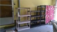 PLASTIC SHELVING IN GARAGE