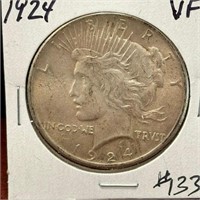 1924 Peace Dollar - VF