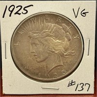 1925 Peace Dollar - VG