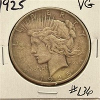 1925 Peace Dollar - VG