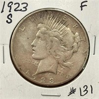1923-S Peace Dollar - F