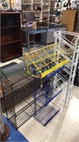 For metal shelf racks and a roll of wire fencing,