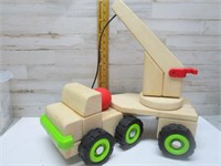 WOODEN TOY TRUCK OVER 14" LONG
