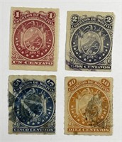 BOLIVIA: 1887 Complete Set #24-27