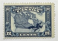 CANADA: 1927 Map of Canada 12c #145 MPH