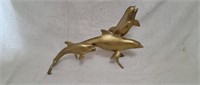 Gilded Dolphin Sculpture