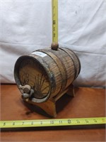 WOODEN BARREL ON STAND LARGE SIZE