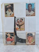 Binder Page With (5) 1962 Topps Baseball Cards