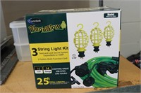 Plug'N'Glow 3 String Light Kit, 15 A, 14 G, $40