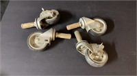 Set Of 4 Fully Articulating And Locking Casters, H