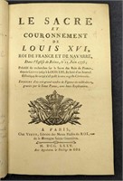 Le Sacre Et Couronnement De Louis XVI Hardcover