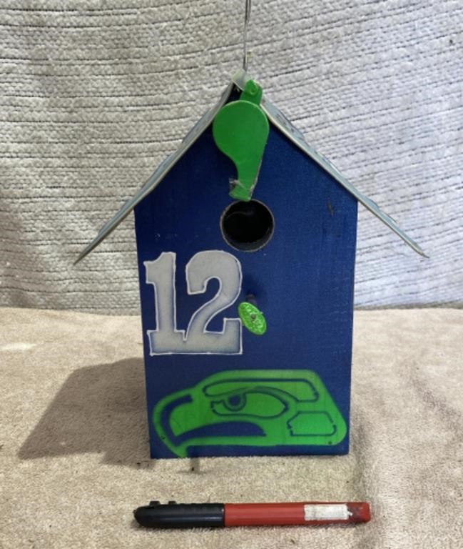 Handmade Seahawks Bird House