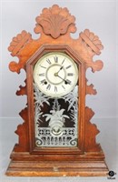 Ansonia Wood Mantle Clock w/Keys