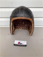 Leather football helmet