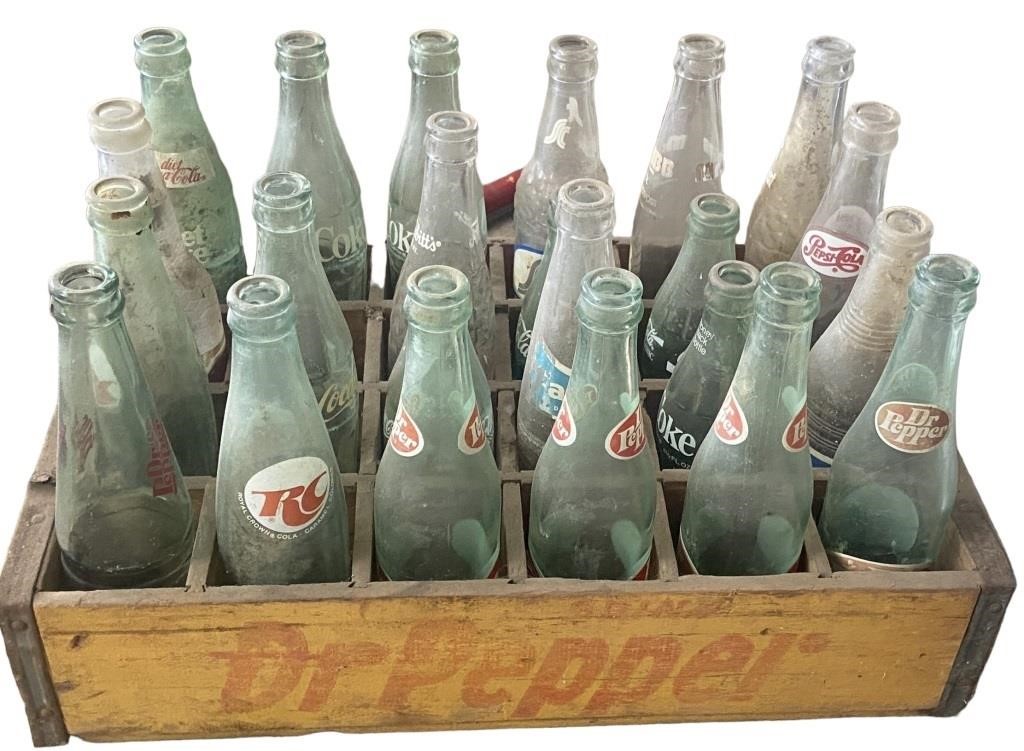 Dr. Pepper Crate and Bottles