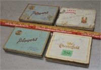 4 vintage cigarette tins