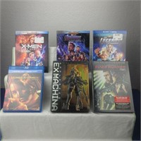 6 DVD'S: X-Men, Avengers, The Hunger Games,