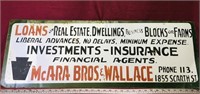 McAra Bros. Metal Advertising Sign