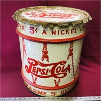 Large Pepsi-Cola 5 Cent Metal Can