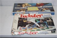 1966 TWISTER & SCRABBLE FOR JUNIORS BOARD GAMES