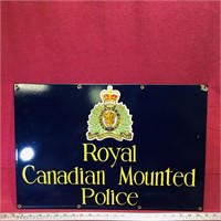 Royal Canadian Mounted Police Porcelain Sign