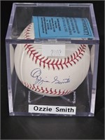 Autographed w/ COA  2002 Ozzie Smith Baseball