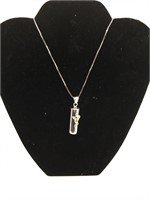 Sterling Chain w Keepsake Locket for notes , sand