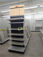 4 Sections of Metal Store Shelving (Two Sides)