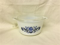Pyrex WILLOW BLUE FLORAL Baking Dish w/ Lid #473