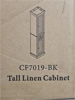 New Crosley Black Tall Linen Cabinet