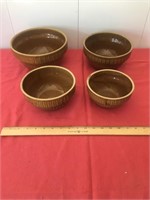 Crockery bowls. Set of four USA crockery bowls.