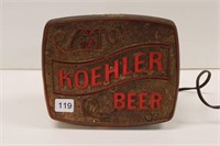 KOEHLER BEER LIGHTED PLASTIC SIGN