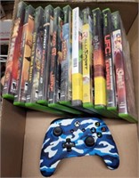 GROUP OF XBOX GAMES, XBOX CONTROLLER
