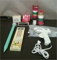 Box-Glue Gun, Ribbon, Tape,Large Knitting N