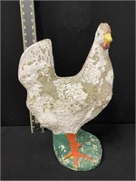 Vintage Concrete Yard Art Chicken