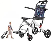 Ultralight Transport Wheelchair, Folding Portable