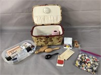 Sewing Box  and Contents