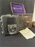Kodak camera with case and tripod