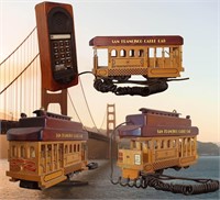 Vintage SAN FRANCISO Wood CABLE CAR TELEPHONE