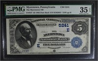 1882 DATE BACK $5 NATIONAL CURRENCY
