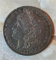 1890 S Morgan silver dollar
