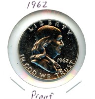1962 Proof Silver Franklin Half Dollar