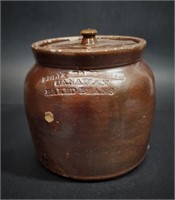 FELIX SABOURIN STONEWARE BAKED BEAN POT