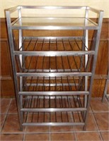 Metal Wire Shelf with Inset glass Top and