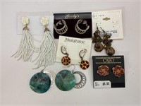 (6) Pair of Costume Jewelry pierced earrings,