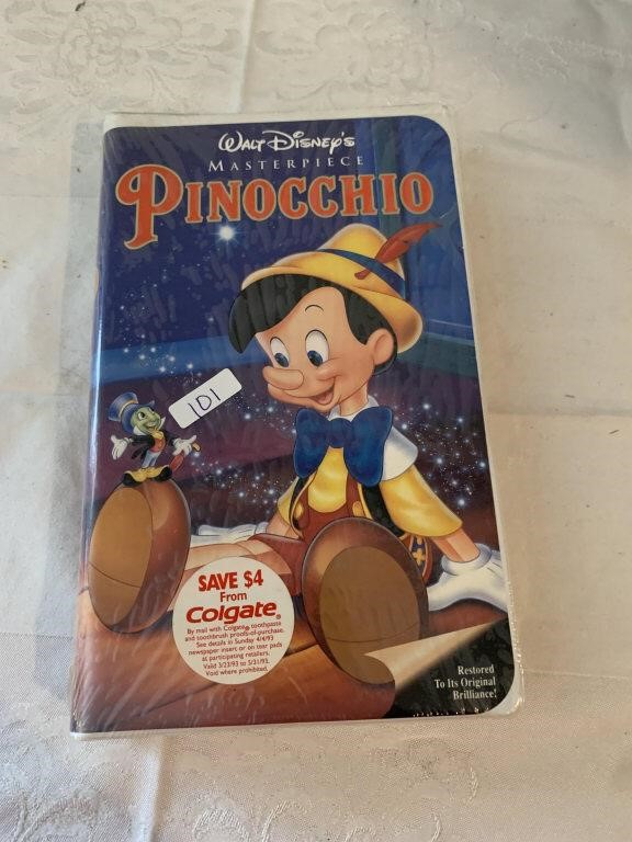 Walt Disney Pinocchio sealed VHS