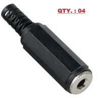 NEW-Parts Express 3.5mm Mono In-line Jack-QTY 4