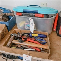 Flat of Misc. Tools and Box of Misc Tools-Cordless