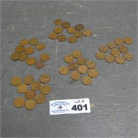 (50) Lincoln Wheat Cents